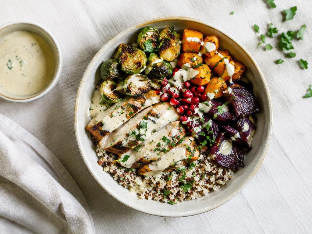 Chicken, Quinoa and Roasted Veg Bowl