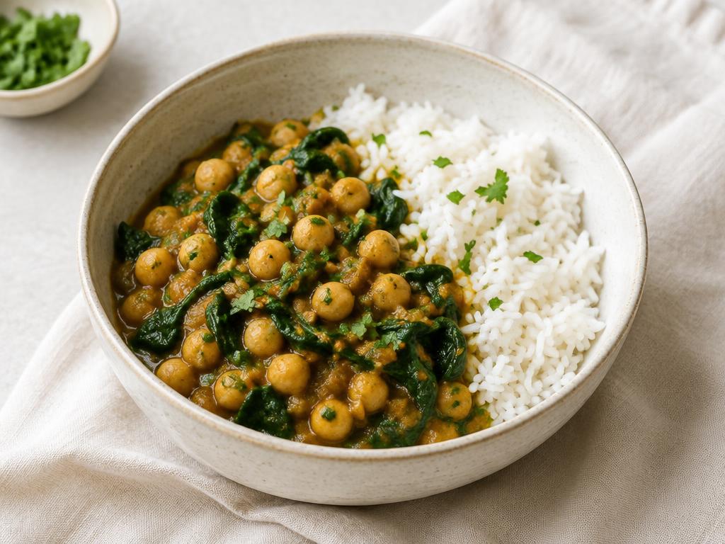 Chickpea and Spinach Curry