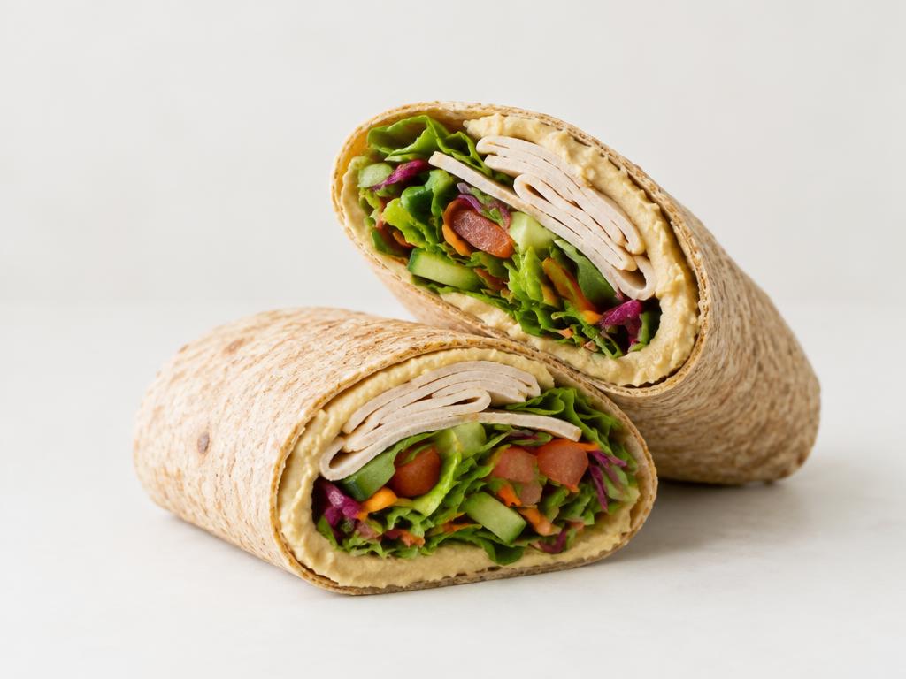 Turkey and Hummus Wrap
